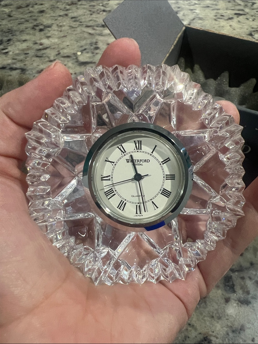 Waterford Crystal Clock with Silver and Clear Design - Picture 14 of 14